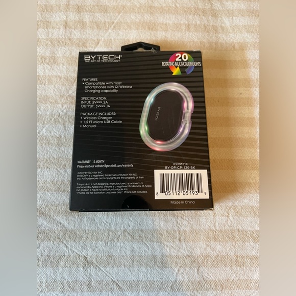 BRAND NEW UNOPENED BOX | BYTECH Wireless Phone Charger - Picture 2 of 2